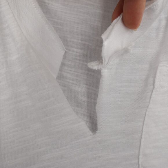 Caslon NWT V Neck Short Sleeve Pocket T Shirt Custom Cut White Size XXSmall New - Picture 8 of 9